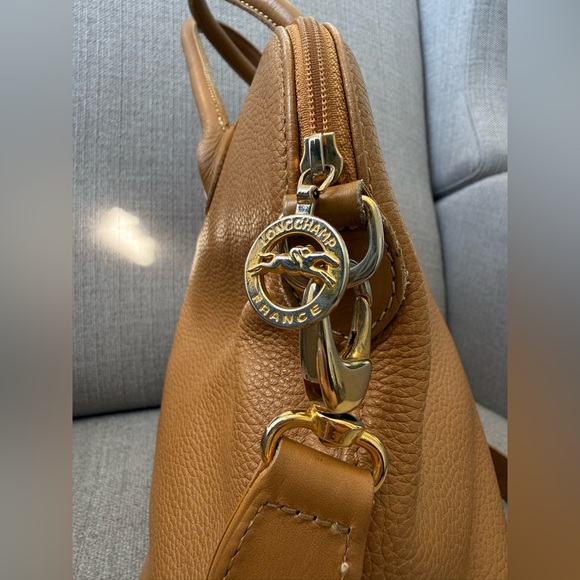 Longchamp Vintage Au Sultan Camel Leather Crossbody Bag Made in France - Picture 6 of 15